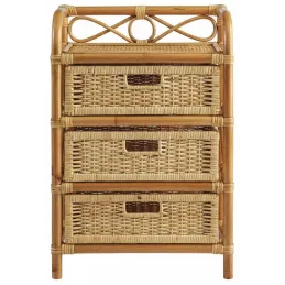 Commode en rotin avec tiroirs Tegal