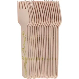 Couverts en bois 100% compostable Herbe