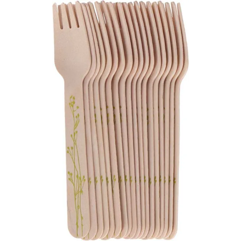 Couverts en bois 100% compostable Herbe