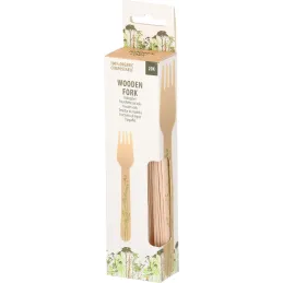 Couverts en bois 100% compostable Herbe