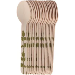 Couverts en bois 100% compostable Herbe