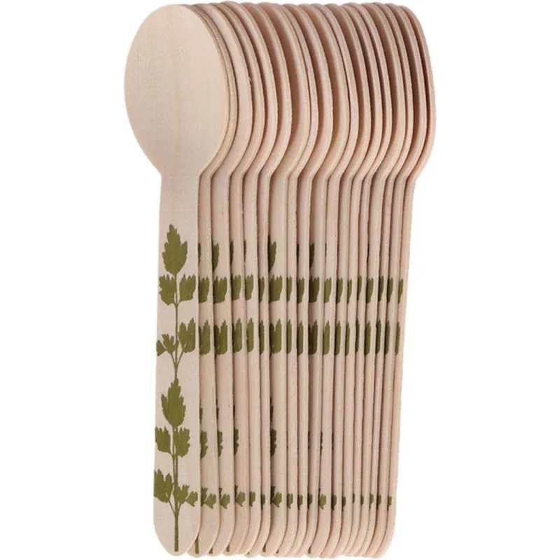 Couverts en bois 100% compostable Herbe