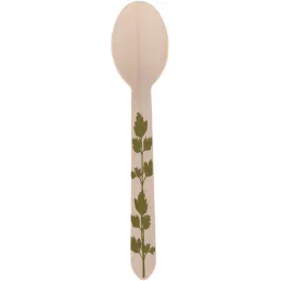 Couverts en bois 100% compostable Herbe