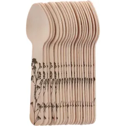 Couverts en bois 100% compostable Herbe