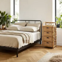 Commode en rotin avec tiroirs Tegal