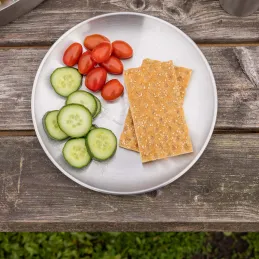 Assiette en acier inoxydable Patio