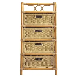 Commode en rotin avec tiroirs Tegal