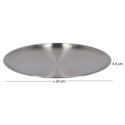 Assiette en acier inoxydable Patio
