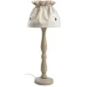 Lampe à poser en bois et coton écru