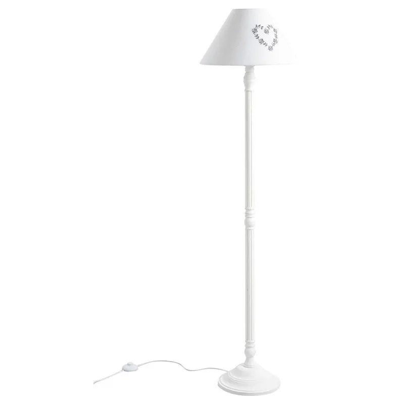 Lampadaire en bois blanc 150cm