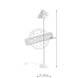 Lampadaire en bois blanc 150cm