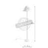 Lampadaire en bois blanc 150cm