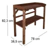 Table à rempoter en pin Nature