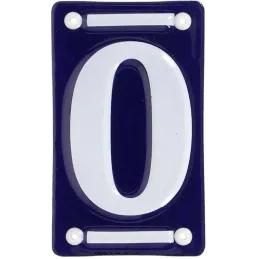 Numéro de maison en fer émaillé