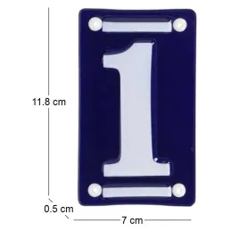 Numéro de maison en fer émaillé