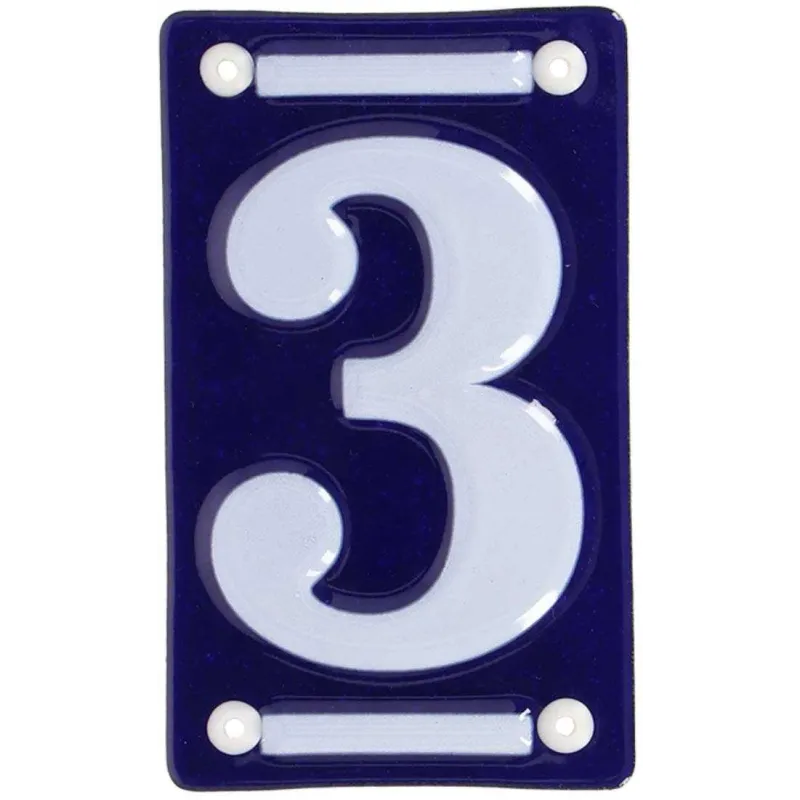 Numéro de maison en fer émaillé