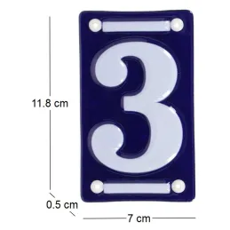 Numéro de maison en fer émaillé