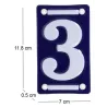 Numéro de maison en fer émaillé