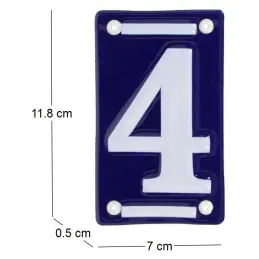 Numéro de maison en fer émaillé