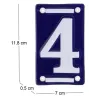 Numéro de maison en fer émaillé