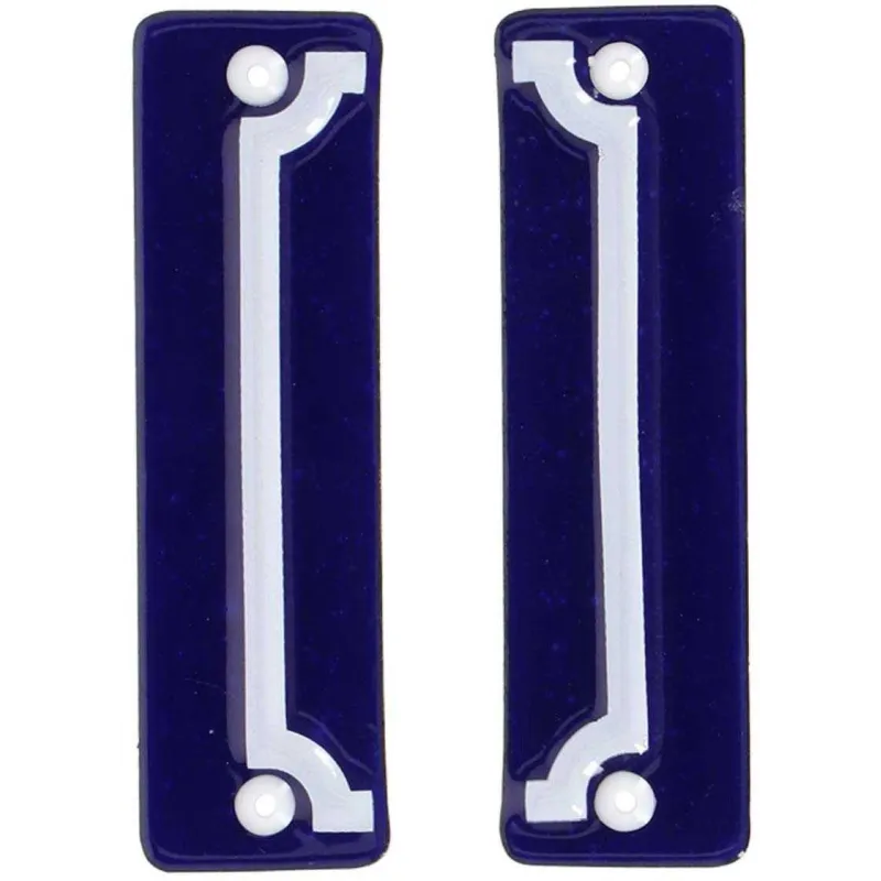 Cadre pour numéro de maison en fer émaillé (Lot de 2)