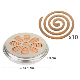 Spirales citronelle dans brûleur en métal