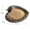 Mangeoire oiseaux à poser en fonte Rouille