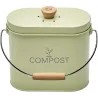 Composteur de cuisine ovale en métal avec filtre