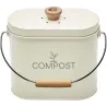 Composteur de cuisine ovale en métal avec filtre
