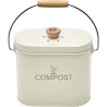 Composteur de cuisine ovale en métal avec filtre