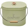 Composteur de cuisine ovale en métal avec filtre