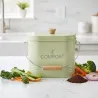 Composteur de cuisine ovale en métal avec filtre