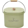 Composteur de cuisine ovale en métal avec filtre