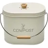 Composteur de cuisine ovale en métal avec filtre