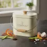 Composteur de cuisine ovale en métal avec filtre