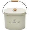 Composteur de cuisine ovale en métal avec filtre
