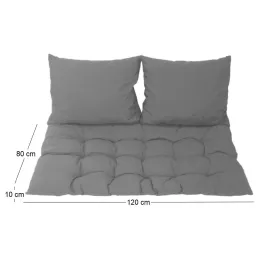 Kit matelas de palette et 2 coussins Gary
