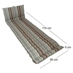 Matelas en tissu ondulo 174 x 60 cm Amsterdam