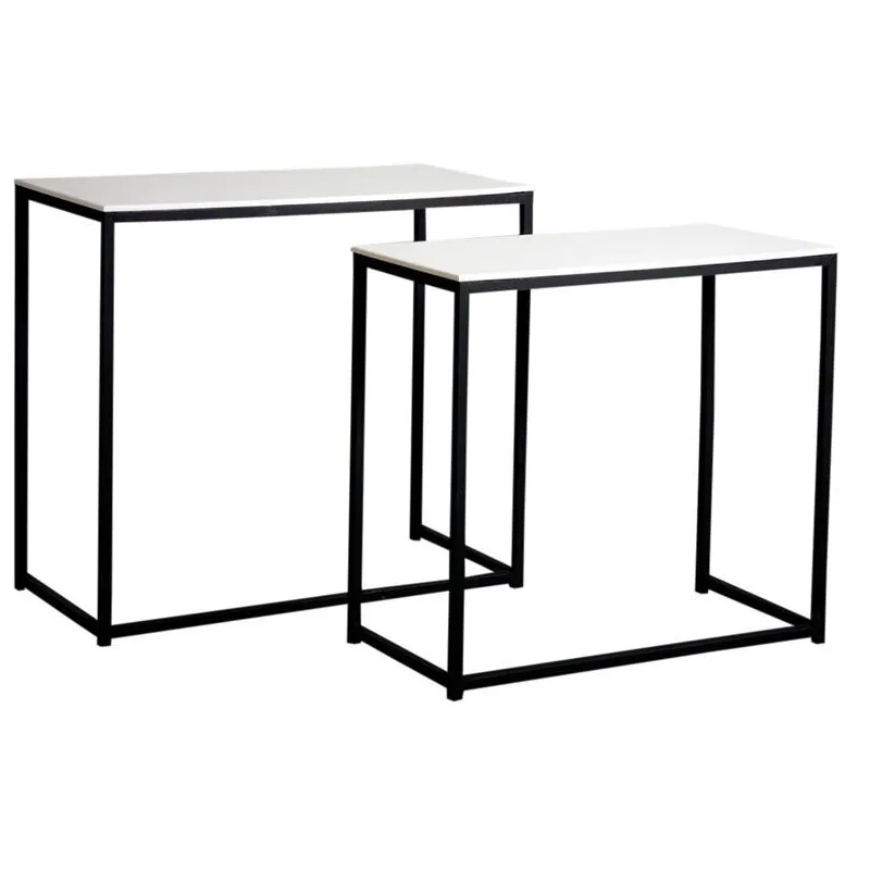 Console en bois et métal (Lot de 2)