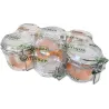 Set de 6 bocaux en verre à armature