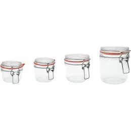 Set de 6 bocaux en verre à armature