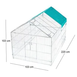 Enclos extérieur zingué avec bâche