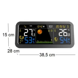 Station météo électronique couleur avec capteur extérieur