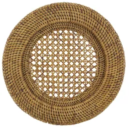 Dessous d'assiette en rotin et cannage (Lot de 6)