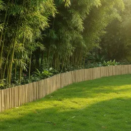 Bordure en bambou naturel