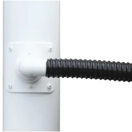 Collecteur d'eau blanc pour gouttière circulaire