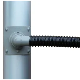 Collecteur d'eau gris pour gouttière circulaire