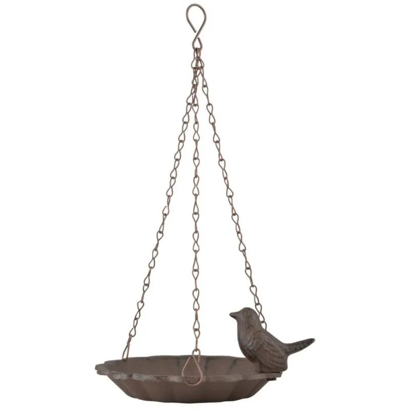 Mangeoire à oiseaux suspendu avec oiseau décoratif