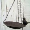 Mangeoire à oiseaux suspendu avec oiseau décoratif