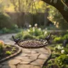 Mangeoire à oiseaux suspendu avec oiseau décoratif